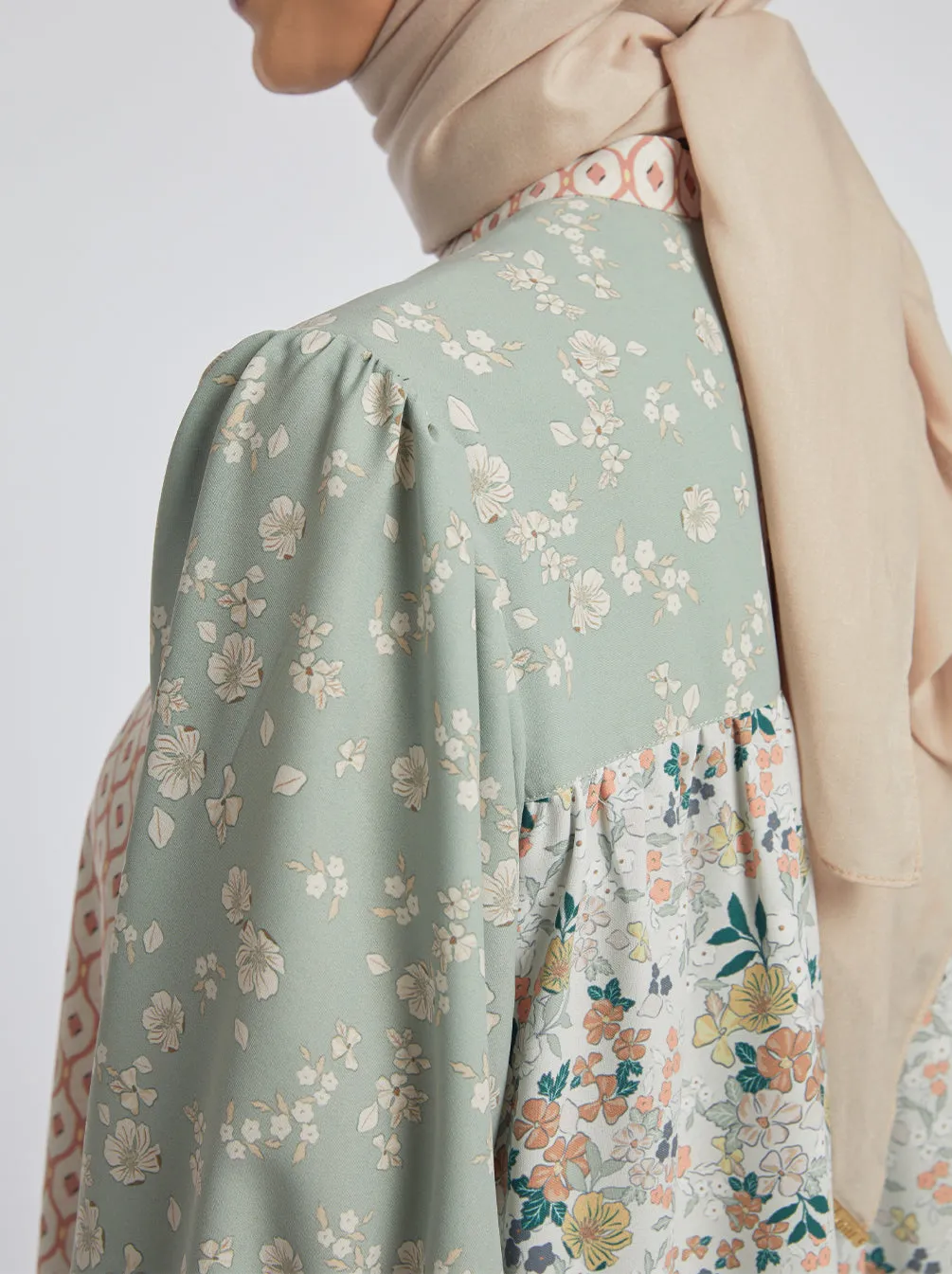 ALIYAH DRESS SAGE CORAL