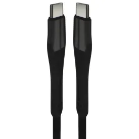 AmpSentrix (3-Foot) USB-C to USB-C Braided Fast Charge Cable - Black