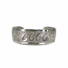 Baru's 3/4" Silver Cuff with Silver Brand