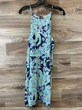 Blue & Yellow Dress Designer Lilly Pulitzer, Size M
