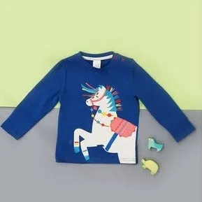 Carnival Horse Top Long sleeve, Stl 0-4 år