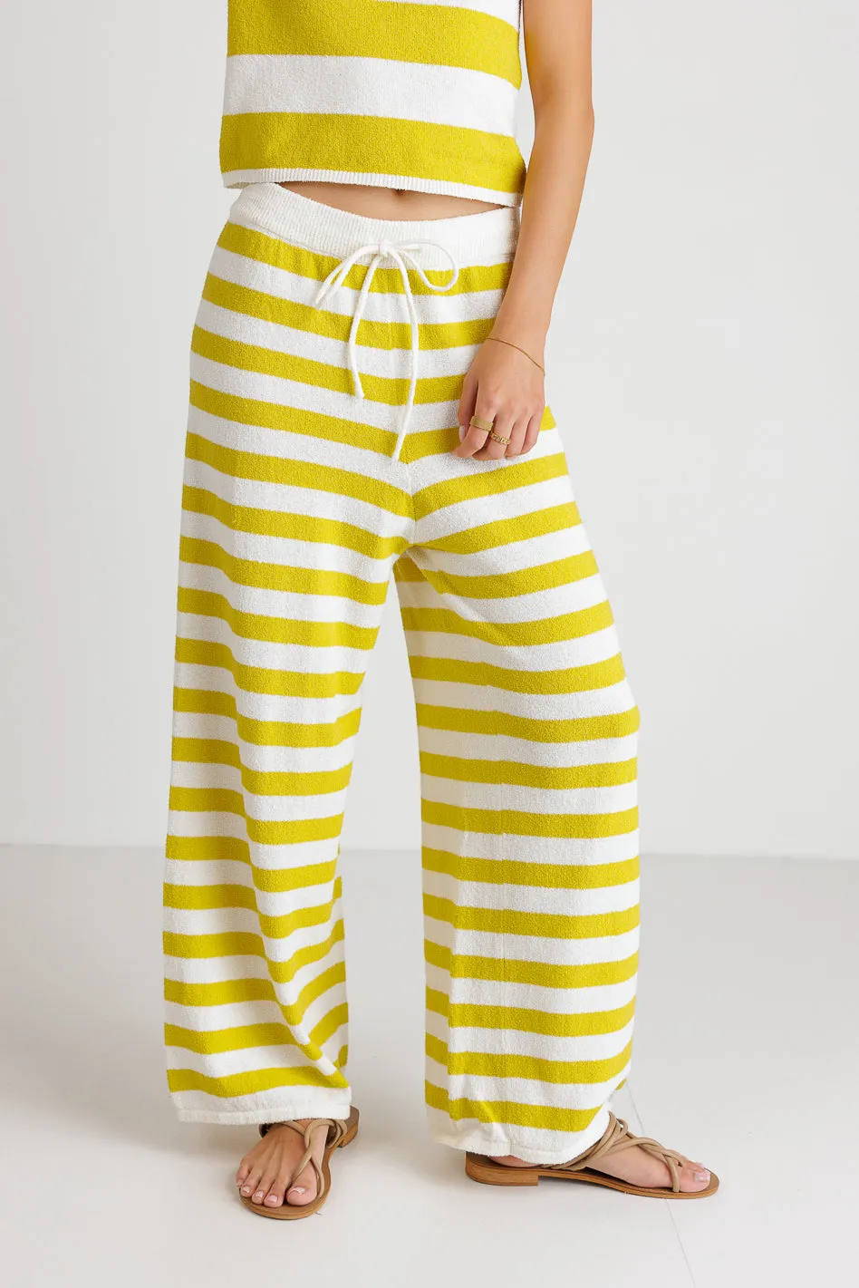 Charly Striped Pants in Yellow - FINAL SALE