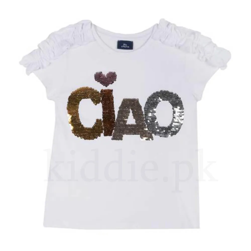 Chicco White CIAO Sequin Shirt 2033