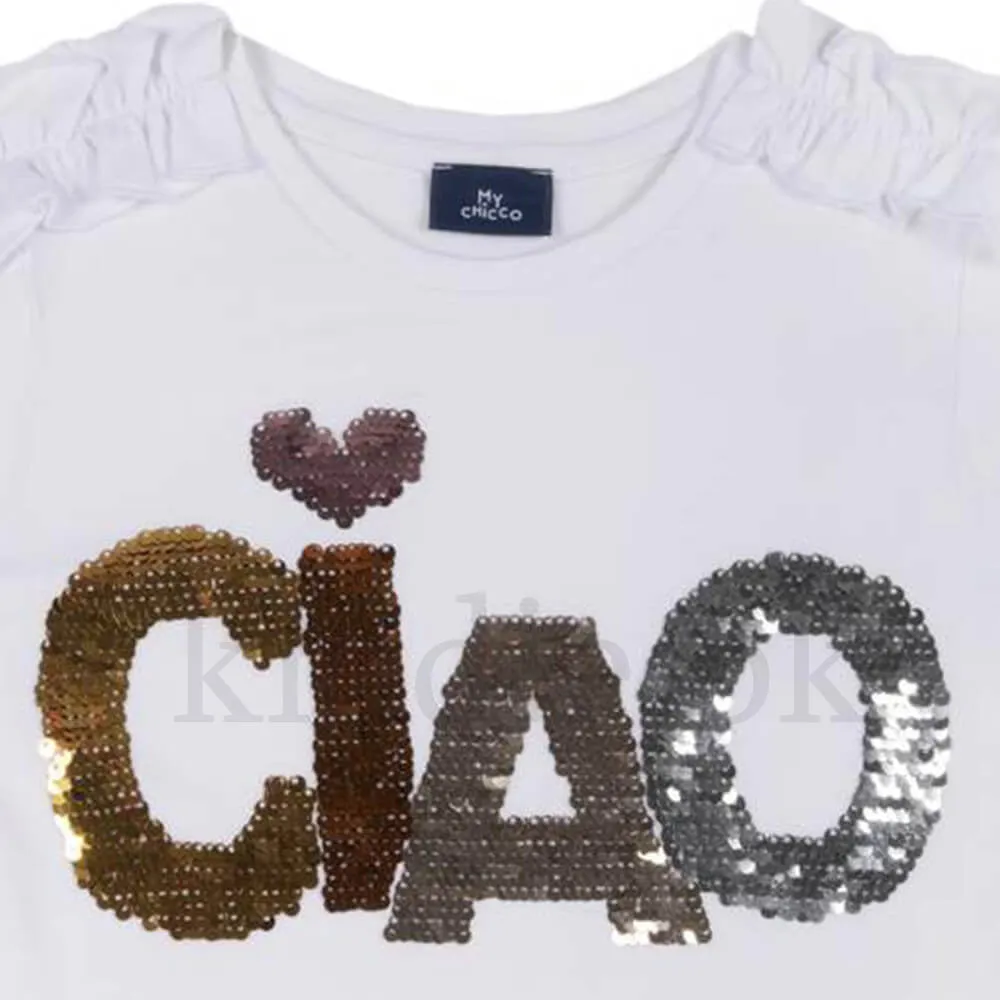 Chicco White CIAO Sequin Shirt 2033
