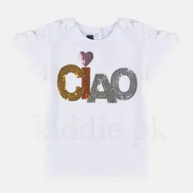 Chicco White CIAO Sequin Shirt 2033