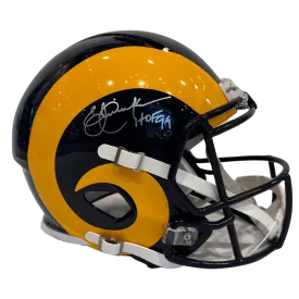 Eric Dickerson Rams Autographed Full Size Speed Replica Helmet w/ Inscription - JSA COA
