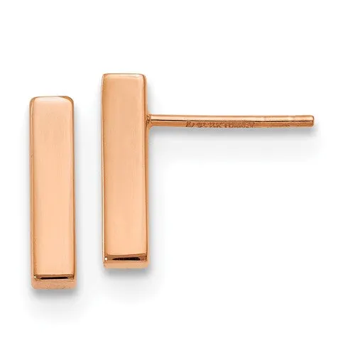High Polish Bar Stud Earrings