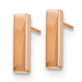 High Polish Bar Stud Earrings