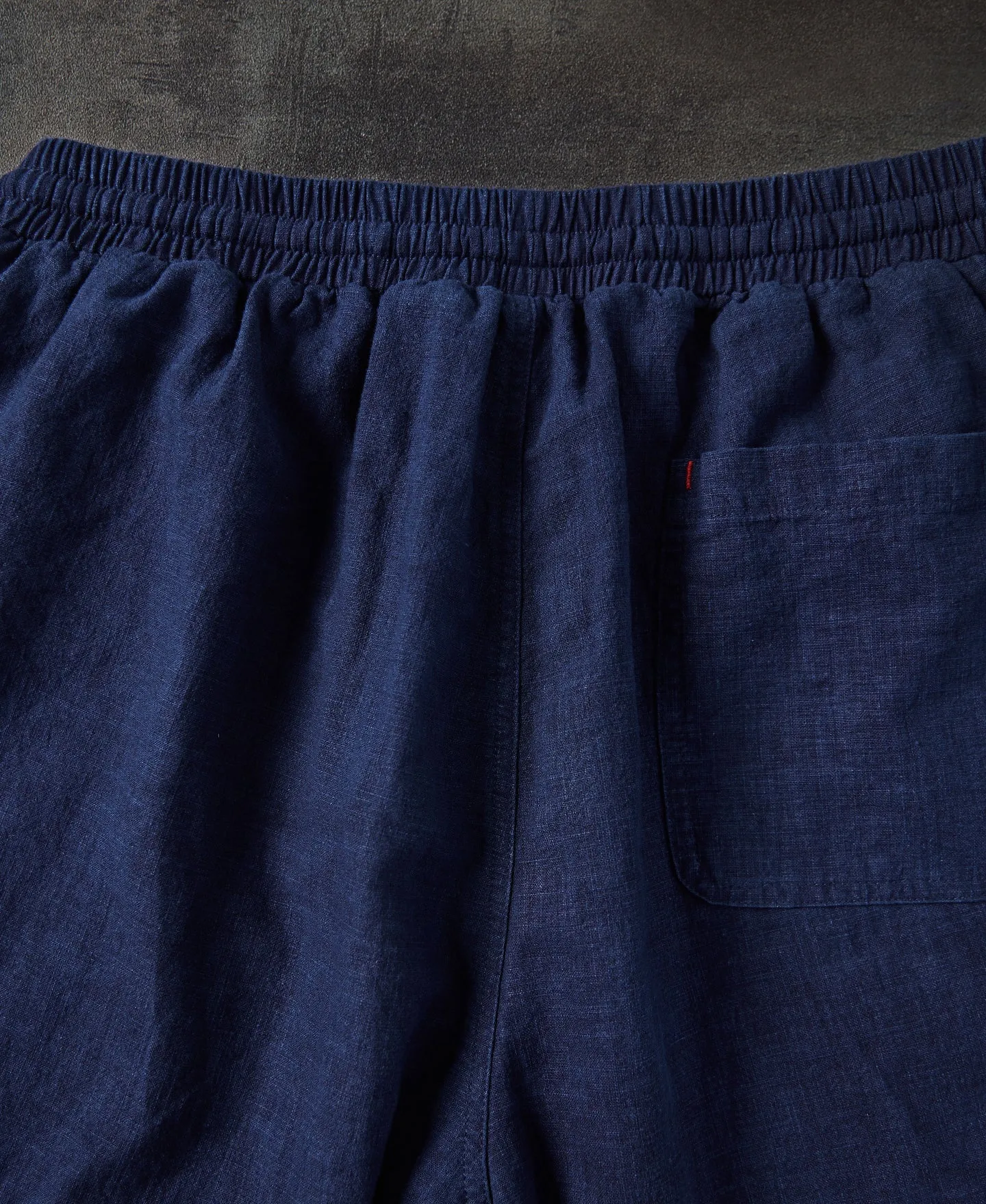 Indigo-Dye Loose Cotton and Linen-Blend Pants
