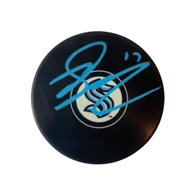 Jaden Schwartz Seattle Kraken Autographed Logo Puck - JSA COA