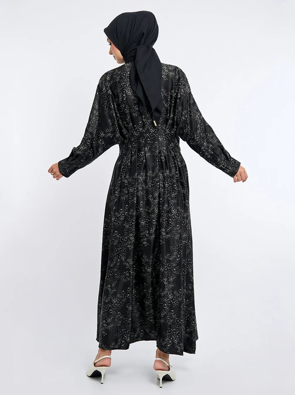 LIANA PLEATED DRESS BLACK