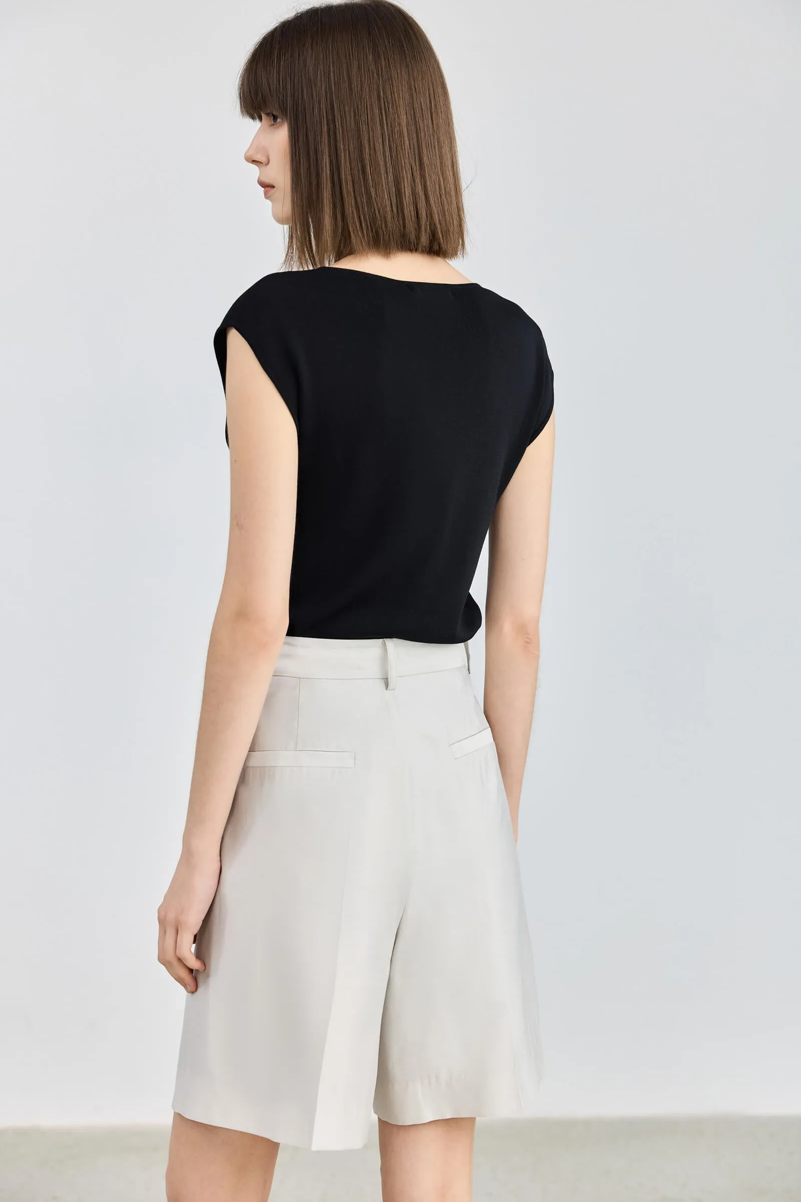 LILY Asymmetrical Hollow Knitted Sweater