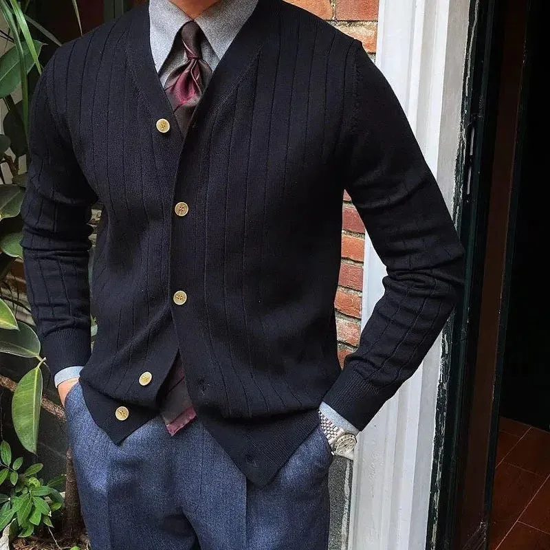 Meridian Stripe Knit Cardigan