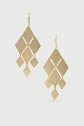 Multi Diamond Dangle Earrings
