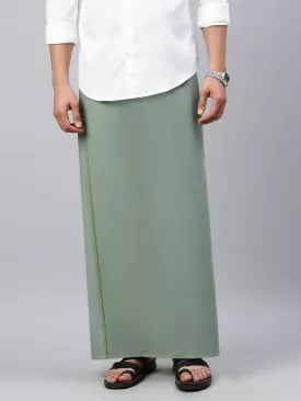 NANDU PREMIUM LIGHT GREEN SMALL GREEN BORDER COLOUR DHOTHIS