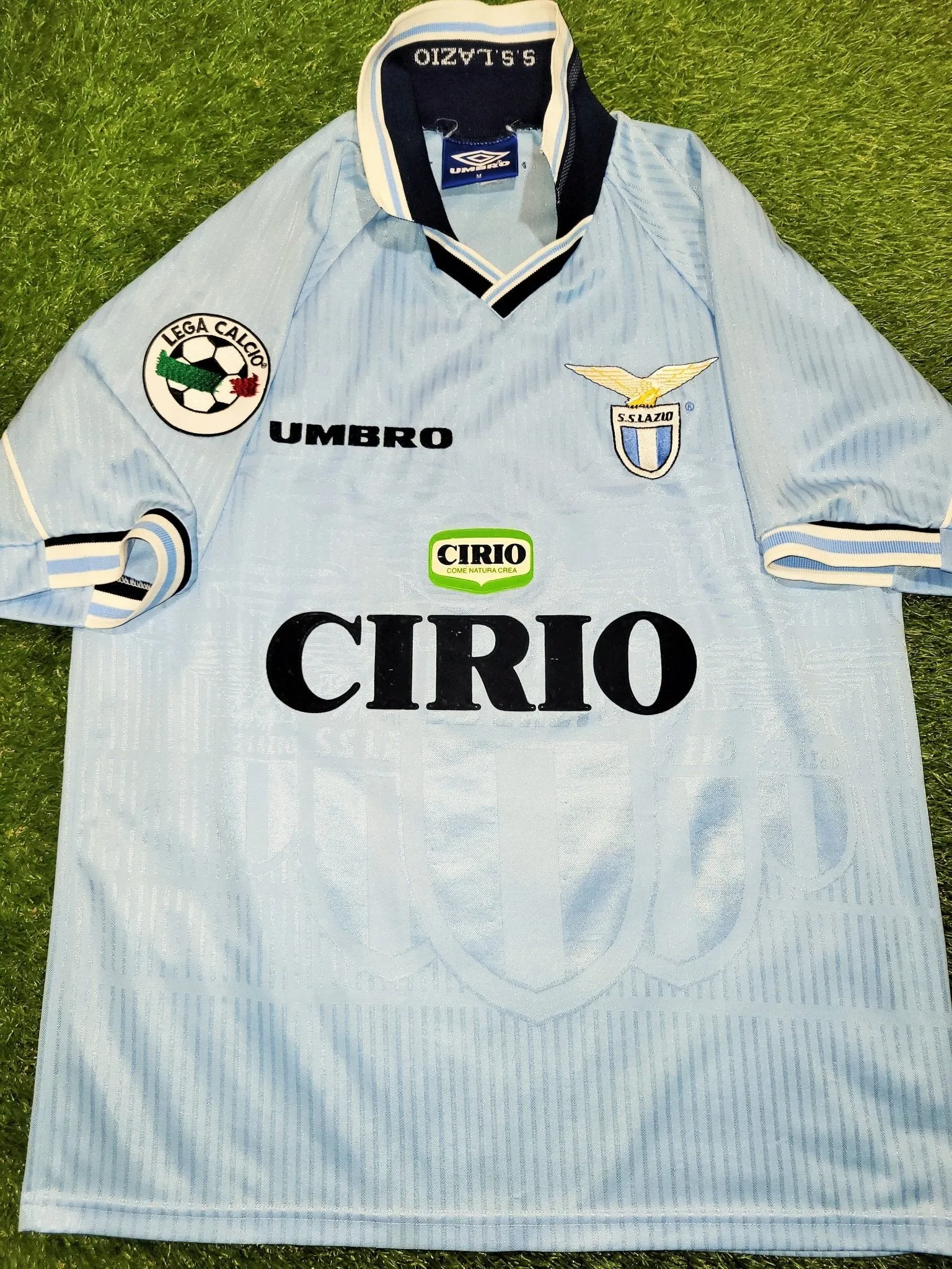 Nedved Lazio Umbro 1997 1998 Home Jersey Shirt M