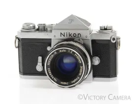 Nikon F Early 1960/61 64xxx w/ 50mm f2 Lens, Eye Level Finder -Good Seals-