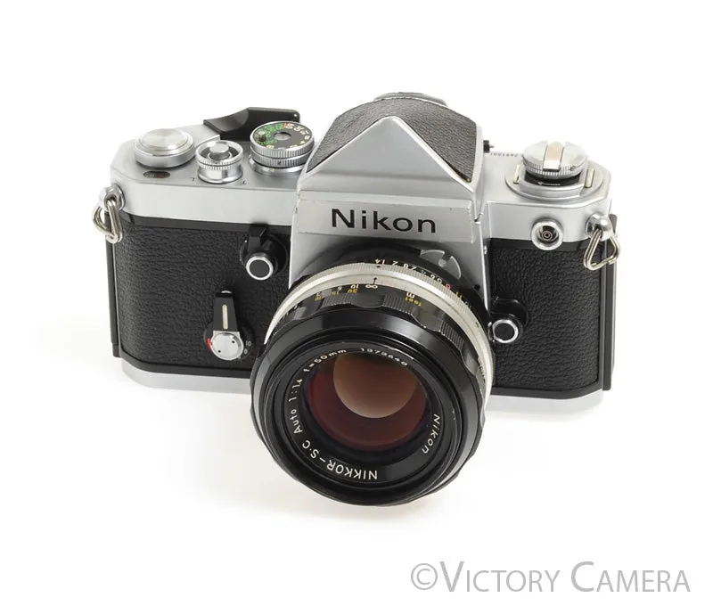 Nikon F2 with Nikkor-S 50mm f1.4 lens and Eye Level Finder -New Seals-