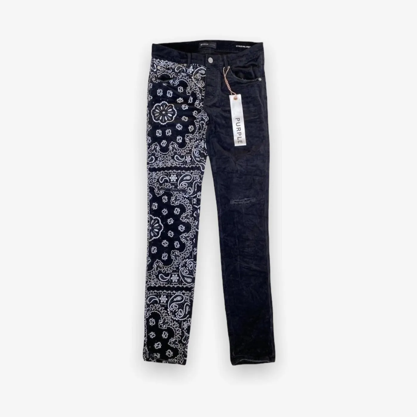 Purple Brand Corduroy Banada Print Black