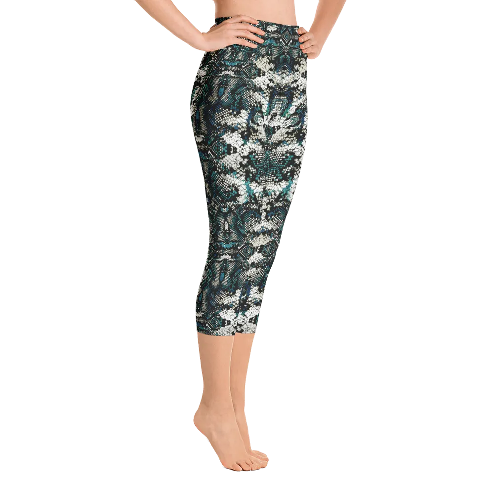 Rainforest Snakeskin Capri Yoga Pants