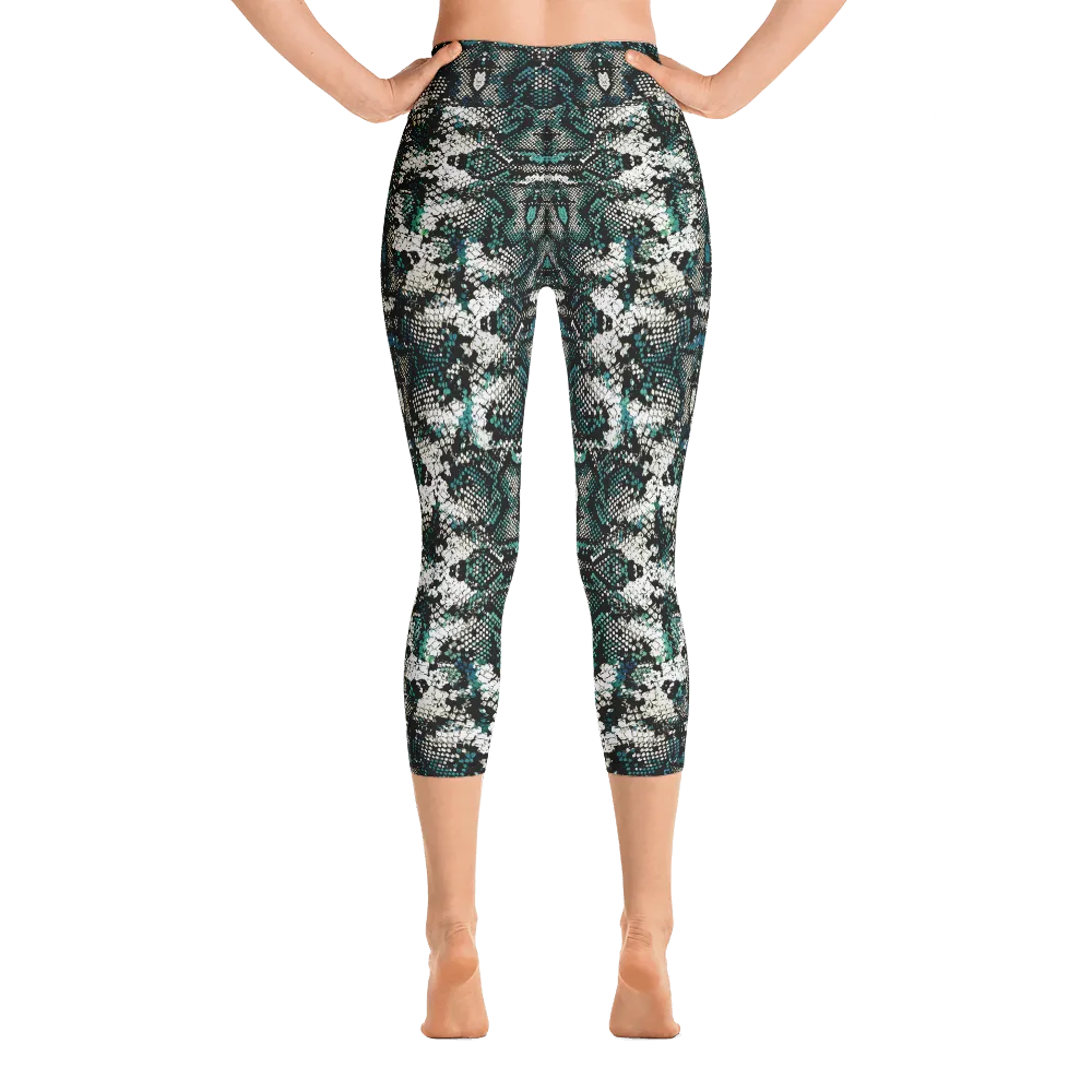 Rainforest Snakeskin Capri Yoga Pants