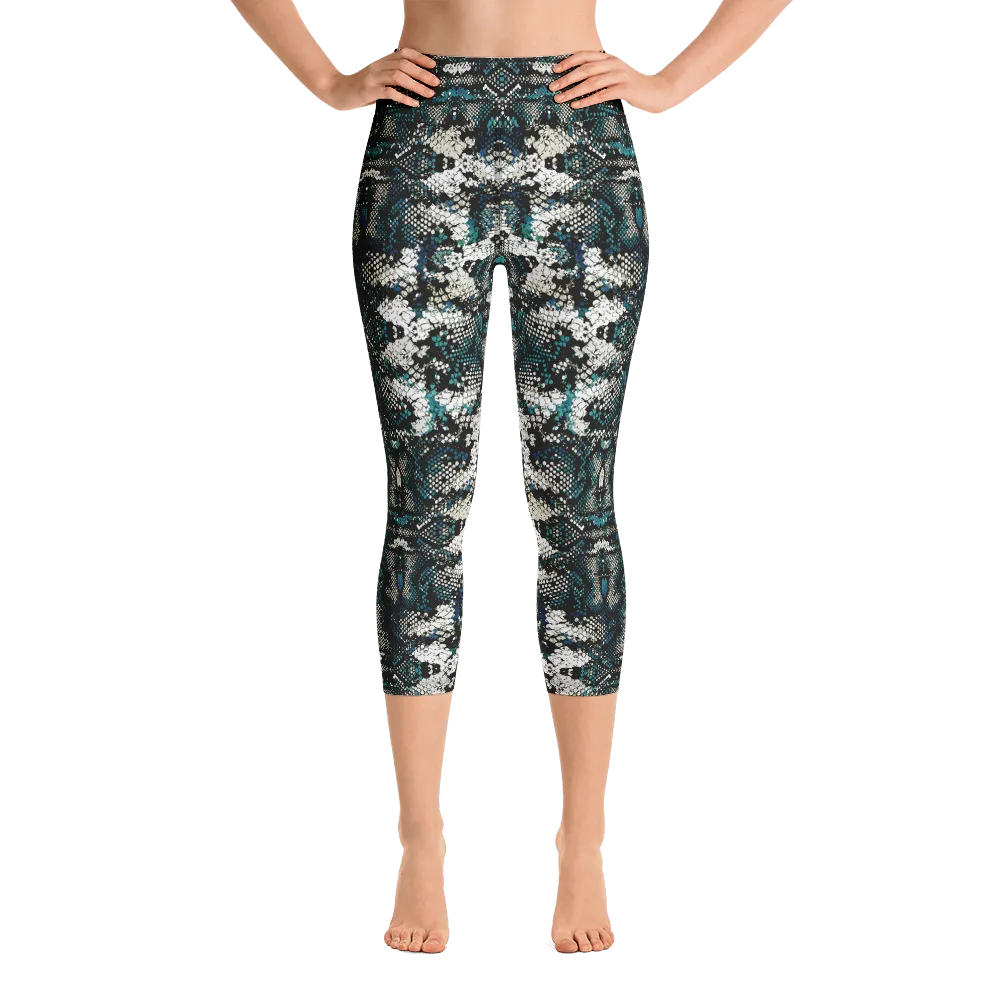 Rainforest Snakeskin Capri Yoga Pants