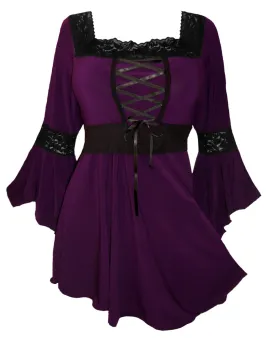 Renaissance Top in Plum