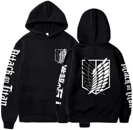 Unisex Anime Attack on Titan Ackerman Levi Printed Cotton Cozy Hoodies Hooded Sweatshirts Pullovers Tops